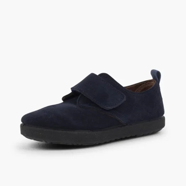 Pisamonas Bluchers De Tiras Aderentes Casual Em Pele De Camurca Best Sale