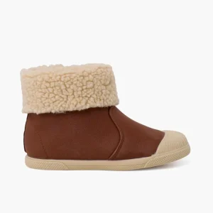 Pisamonas Botas Cuero Vegano Cremallera Cor Castanho Outlet