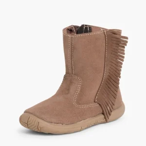 Pisamonas Botas Meninas Camurca Com Franjas Cor Cinzento-Acastanhado Store