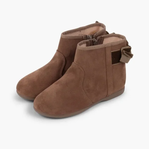 Pisamonas Botins Com Laco Veludo E Fecho-Eclair Discount