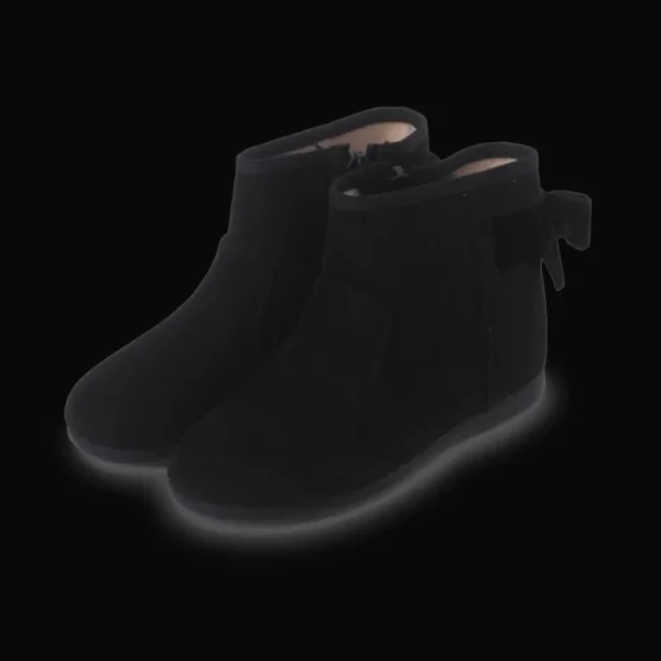 Pisamonas Botins Com Laco Veludo E Fecho-Eclair Discount