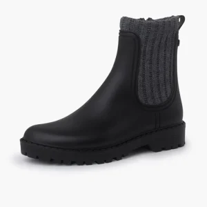 Pisamonas Botins Galocha La Marmorizada E Sola Track Cor Negro-Gris Cheap