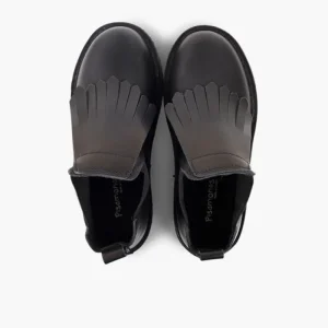 Pisamonas Botins Pele Menina Lingueta Franjas Clearance