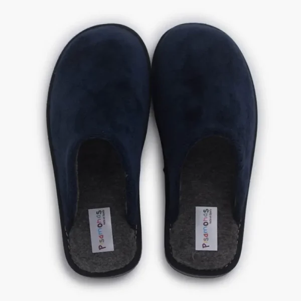 Pisamonas Chinelos De Quarto Tecido Suave Cor Azul-Marinho Shop