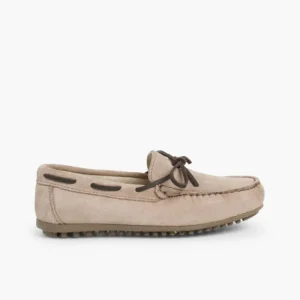 Pisamonas Mocassins Menino Camurca Atacador Quadrado Flash Sale