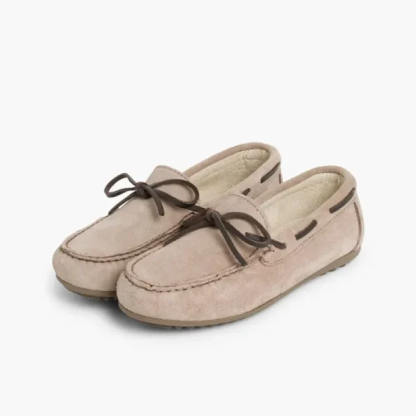 Pisamonas Mocassins Menino Camurca Atacador Quadrado Flash Sale