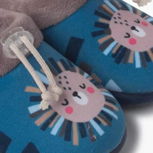 Pisamonas Pantufas Ajustaveis Leao Cor Azul Best Sale