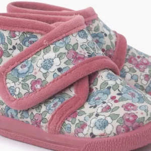 Pisamonas Pantufas Bota Flores Liberty Fecho Aderente Cor Rosa Outlet