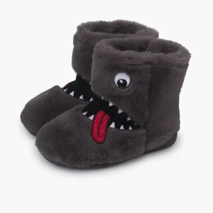 Pisamonas Pantufas Bota Inverno Desenho Monstro Cor Cinzento Best Sale