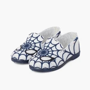 Pisamonas Pantufas Crianca Teia Aranha Cor Gris Y Azul Sale