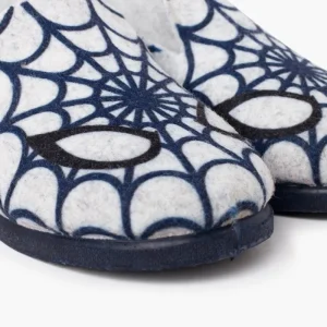 Pisamonas Pantufas Crianca Teia Aranha Cor Gris Y Azul Sale