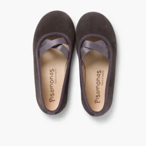 Pisamonas Sabrinas Menina Camurca Com Elastico Cruzado Tipo Ballet Discount