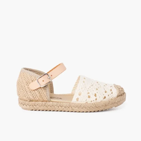 Pisamonas Sandalia Alpargata Macrame Menina Com Fivela Store