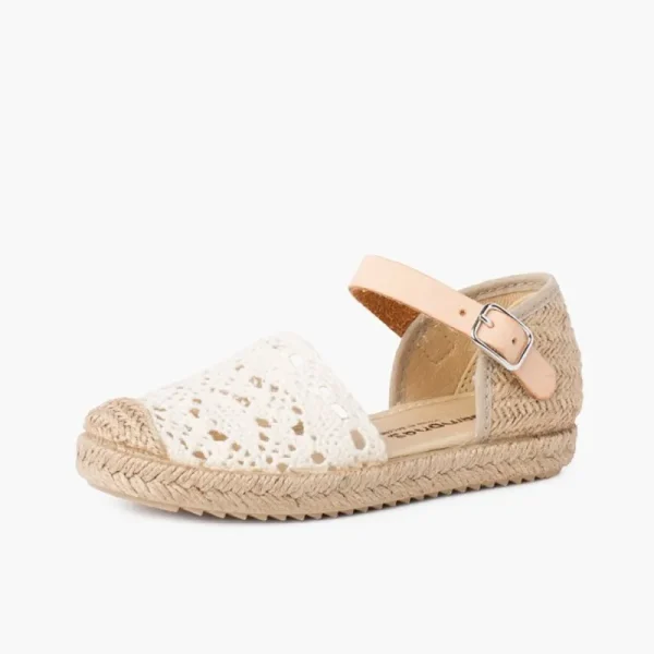 Pisamonas Sandalia Alpargata Macrame Menina Com Fivela Store