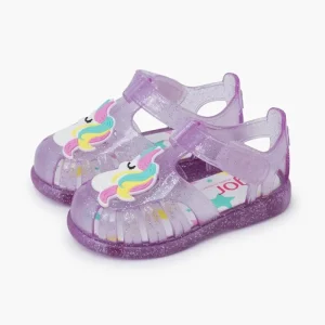 Pisamonas Sandálias De Borracha Glitter Unicornio Tira Aderente Store