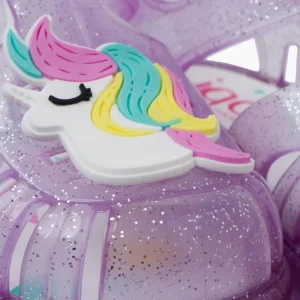 Pisamonas Sandálias De Borracha Glitter Unicornio Tira Aderente Store