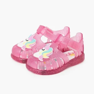 Pisamonas Sandálias De Borracha Glitter Unicornio Tira Aderente Store