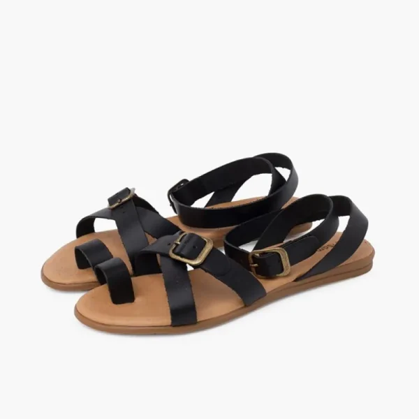 Pisamonas Sandálias De Dedo Fivelas Pele Discount