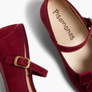 Pisamonas Sapatos Merceditas Menina Fivela Laco Veludo Discount