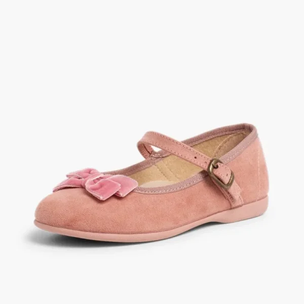 Pisamonas Sapatos Merceditas Menina Fivela Laco Veludo Discount