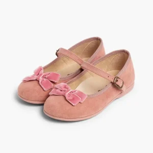 Pisamonas Sapatos Merceditas Menina Fivela Laco Veludo Discount