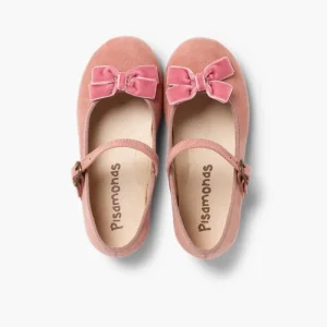 Pisamonas Sapatos Merceditas Menina Fivela Laco Veludo Discount