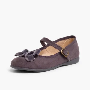 Pisamonas Sapatos Merceditas Menina Fivela Laco Veludo Discount