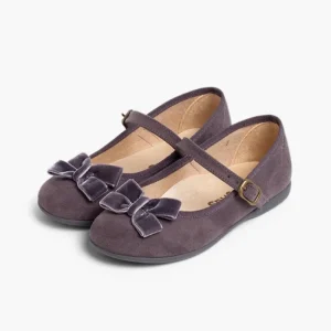 Pisamonas Sapatos Merceditas Menina Fivela Laco Veludo Discount