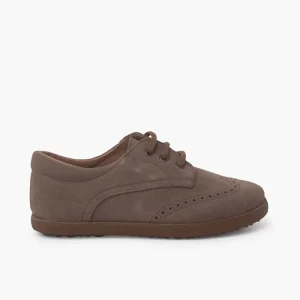 Pisamonas Sapatos Oxford Camurca Sola Caramelo Best Sale