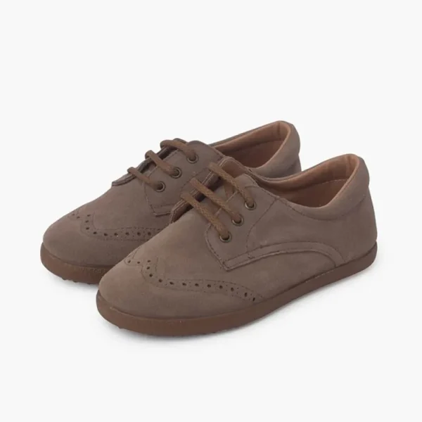 Pisamonas Sapatos Oxford Camurca Sola Caramelo Best Sale